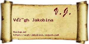 Végh Jakobina névjegykártya